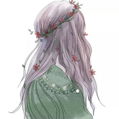 简约卡通头像女生背影动漫头像
