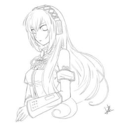 求几张好看点的动漫美少女或者帅哥的简笔画,简单点的