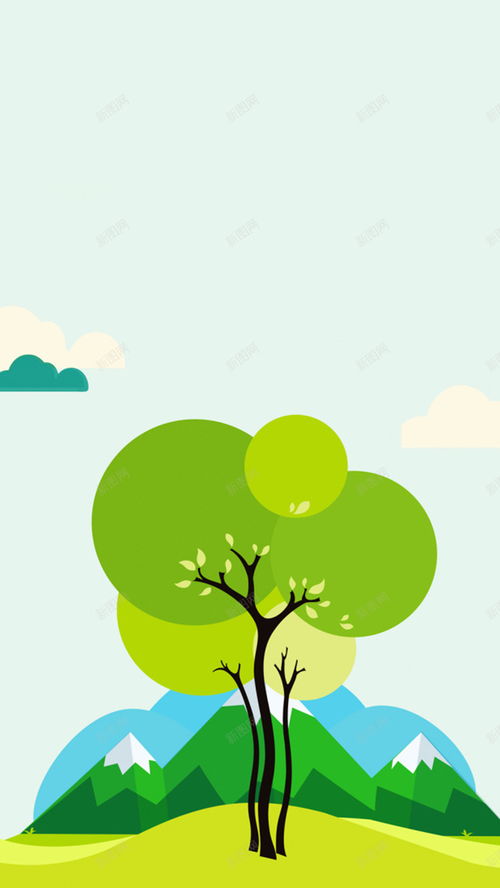 清新文艺简约卡通h5背景免费下载页面网页平面电商创意素材文艺背景素材