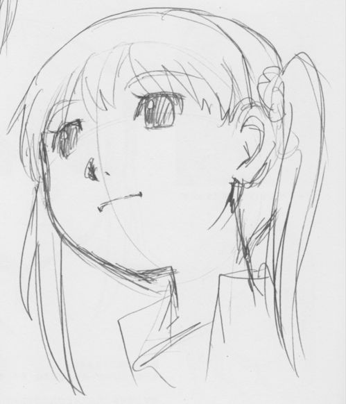 绘画技能干货素描动漫女性人物头部的画法