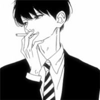 动漫男抽烟图片头像