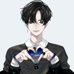 手绘卡通动漫男头止于唇齿掩于岁月