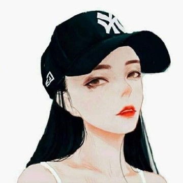 手绘现代简约唯美美女头像,卡通头像图片