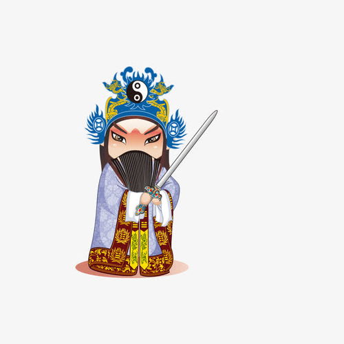 蓝色国风卡通装饰免抠素材戏曲设计图片免费下载页面网页平面电商创意素材png素材素材