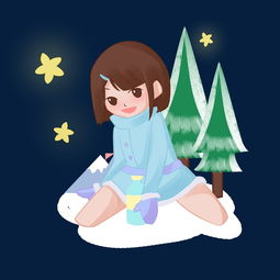 手绘冬季运动打冰壶女孩插画图片素材其他格式下载动漫人物大全