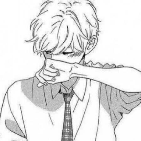 二次元动漫男生黑白头像灰色,不懂爱的人慢慢懂了