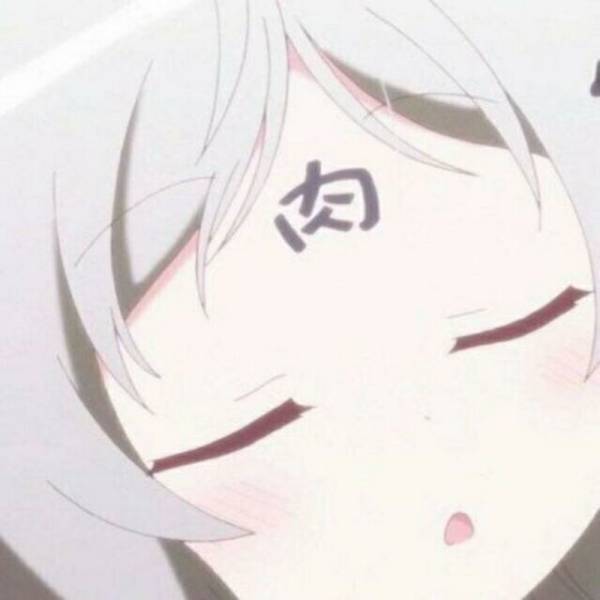 额头有一个肉字的动漫头像