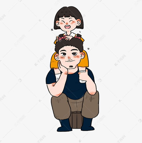 父亲节女孩给爸爸扎可爱辫子素材图片免费下载千库网