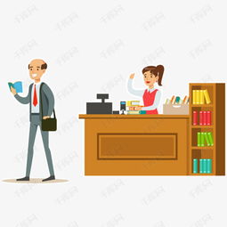 卡通在图书馆工作素材图片免费下载高清png千库网图片编号9301425