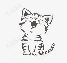 手绘小猫素材图片免费下载高清卡通手绘png千库网图片编号3368317
