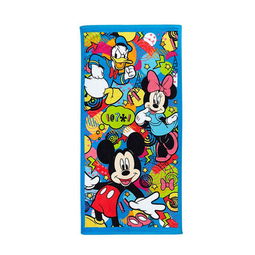 迪士尼disney纯棉割绒毛巾米奇卡通印花面巾