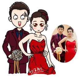 结婚照专属卡通头像logo