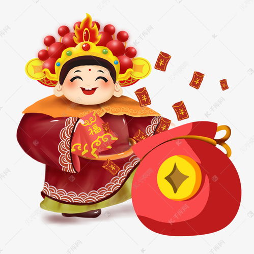 表情2019年春节新年卡通财神喜庆红包福袋矢量图素材图片免费下载千库网表情