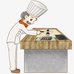 料理厨师切寿司插画图片素材其他格式下载动漫人物大全