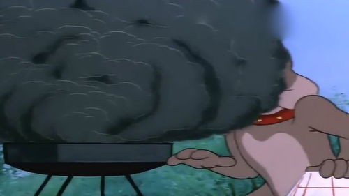 大狗为了生火,把自己搞的泪流满面,真是好惨呀