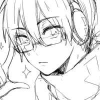 素描头像男生黑白卡通动漫手绘