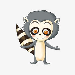 儿童节教育行业可爱卡通小动物开心小狐猴图片素材其他格式下载动漫人物大全