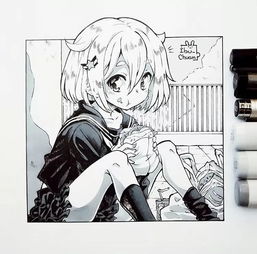 干货学动漫马克笔上色,从q版卡通萌漫少女入手最合适不过
