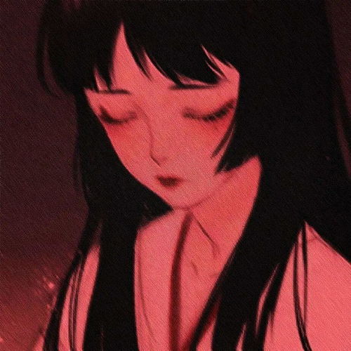 红色头像女生卡通女头