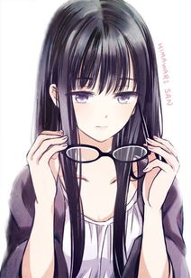 短发可爱卡通头像女中分