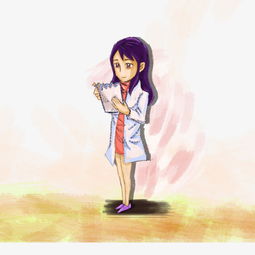 手绘插画职场中认真工作的女生图片素材其他格式下载动漫人物大全