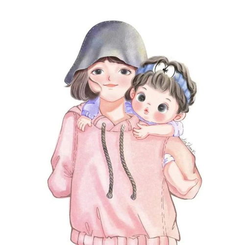 好温馨的亲子头像啊