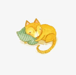 矢量午睡的小橘猫素材图片免费下载高清卡通手绘psd千库网图片编号7228459