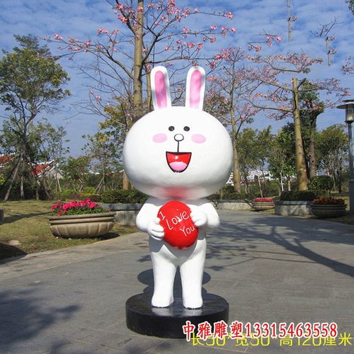 玻璃钢卡通兔子雕塑白城兔子玻璃钢雕塑生产厂家