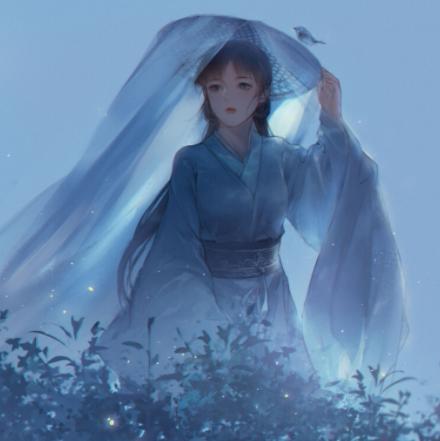 仙气十足的女子古风动漫头像温山软水繁星万千,不及你眉眼半分