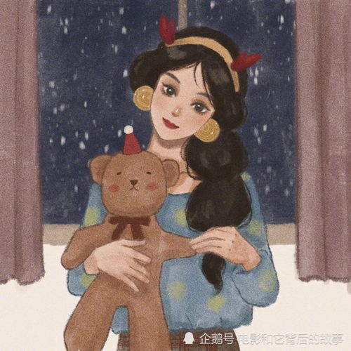 迪士尼公主唯美插画,她们都是怎么过平安夜的