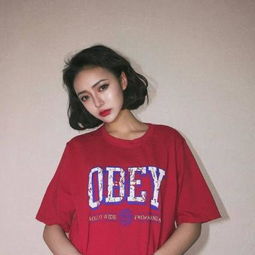 波波头短发发型图片短发妹子可咸可甜唯美头像