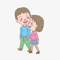 卡通手绘人物牵手聊天情侣图片素材其他格式下载动漫人物大全