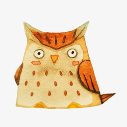 黄色的猫头鹰水墨插画图片素材其他格式下载动漫人物大全