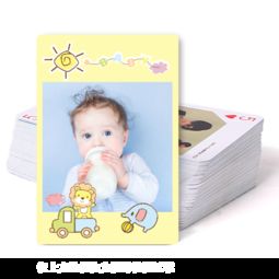 baby宝宝宝贝亲子可爱卡通通用双面定制扑克牌