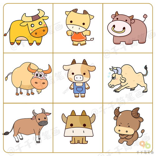 十二生肖动物简笔画素材大全,十二生肖排序你知道么