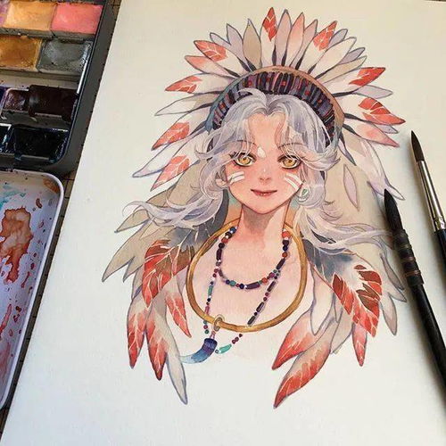 水彩插画古风飘逸动漫男生人物手绘素材