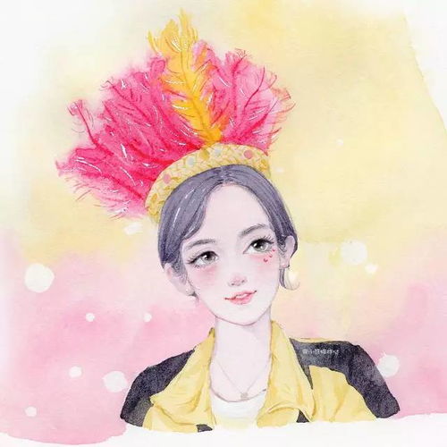超清新唯美的水彩人物插画,果断的换头像