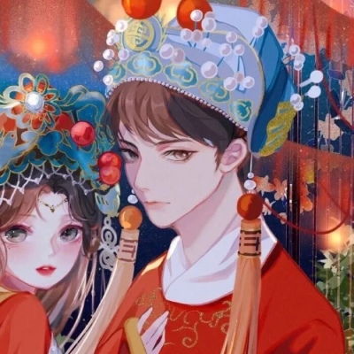 亲子情侣头像三人卡通古风