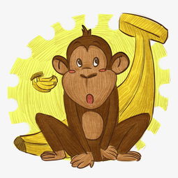 质感个性动物插画猴子图片素材其他格式下载动漫人物大全