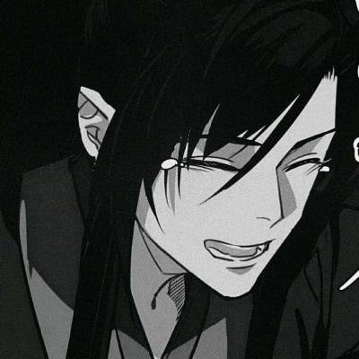 二次元高冷侧脸男头像黑白与你共赴白头