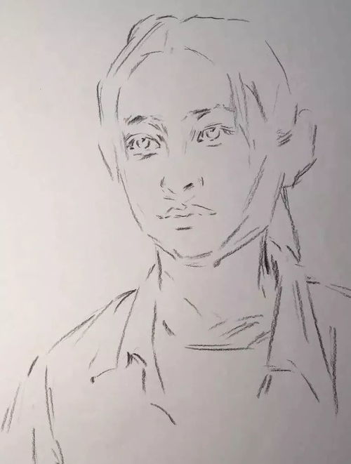 视频教学朱传奇教你画身着格子衬衫的邻家女孩正面微侧女青年素描头像