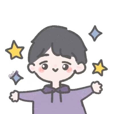 白底简约手绘cp头像可爱搞笑简笔画情侣头像一对