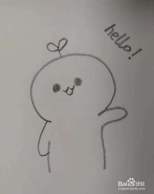 一款很呆萌的表情简笔画绘画流程