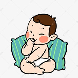 婴儿宝宝偷笑卡通手绘插画素材图片免费下载千库网