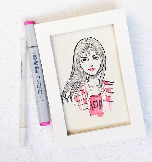 她的插画真美简洁风手绘头像有木有被惊艳到