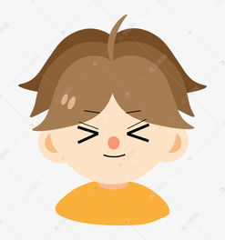卡通可爱风闭眼男孩头像免抠png素材图片免费下载千库网