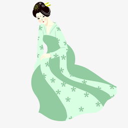 手绘矢量卡通古风少女图片素材其他格式下载动漫人物大全