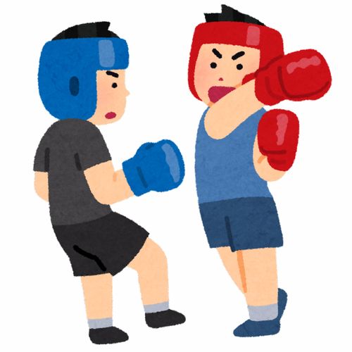 拳击比赛泰拳打拳自由搏击卡通插画免扣素材手绘png26插画运动比赛健身