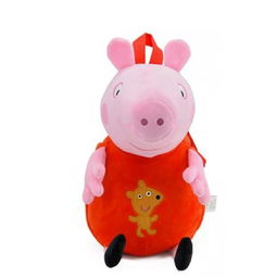 小猪佩奇peppapig粉红猪小妹男女孩卡通儿童背包毛绒玩具蜜芽