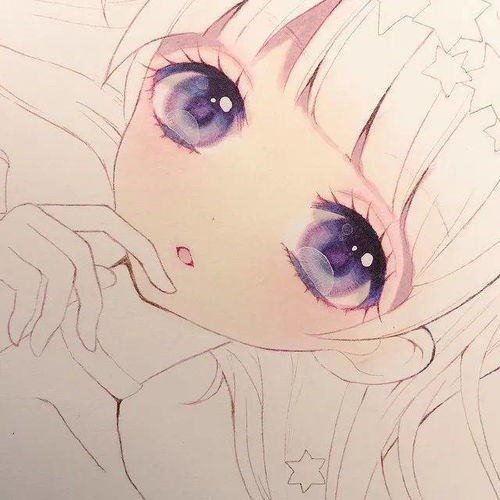 炒鸡可爱仙气的动漫人物女生马克笔插画线稿